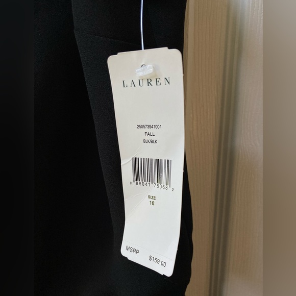 NWT Ralph Lauren Professional Black Dress | Size 16 - Picture 4 of 5